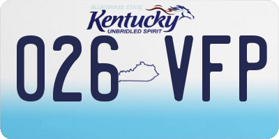 KY license plate 026VFP