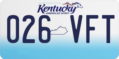 KY license plate 026VFT