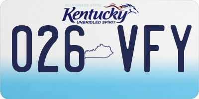 KY license plate 026VFY
