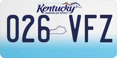 KY license plate 026VFZ