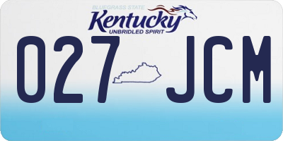 KY license plate 027JCM