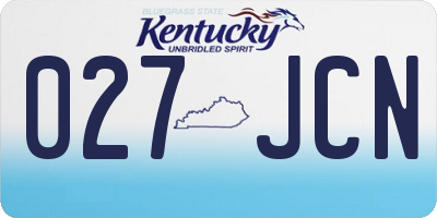 KY license plate 027JCN