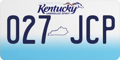 KY license plate 027JCP