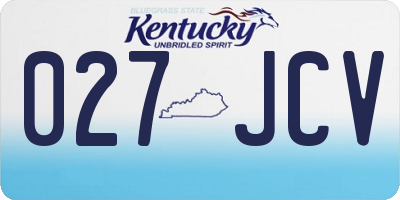 KY license plate 027JCV