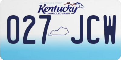 KY license plate 027JCW