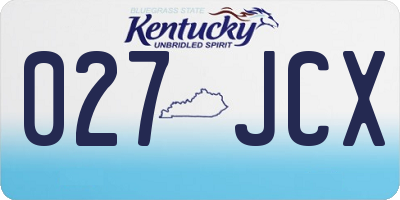 KY license plate 027JCX