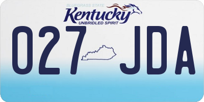 KY license plate 027JDA