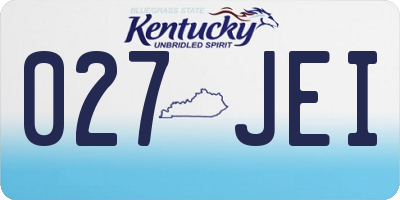 KY license plate 027JEI