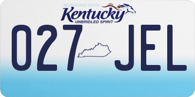 KY license plate 027JEL