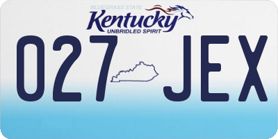 KY license plate 027JEX