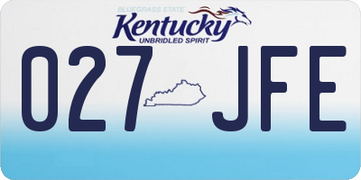 KY license plate 027JFE