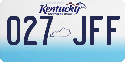 KY license plate 027JFF