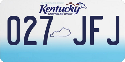 KY license plate 027JFJ