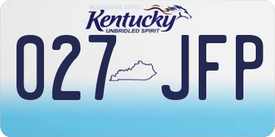 KY license plate 027JFP