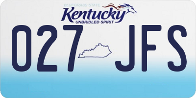 KY license plate 027JFS