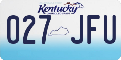 KY license plate 027JFU