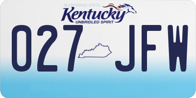KY license plate 027JFW
