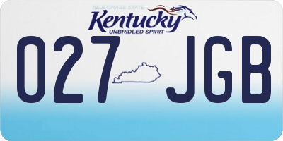 KY license plate 027JGB