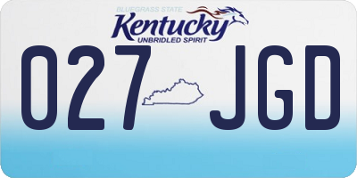 KY license plate 027JGD