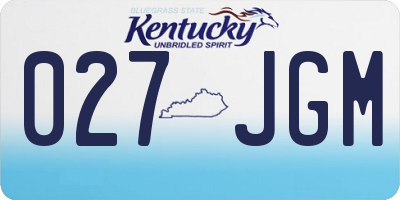 KY license plate 027JGM