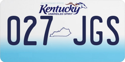 KY license plate 027JGS