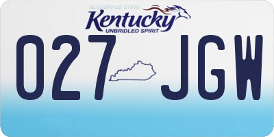 KY license plate 027JGW