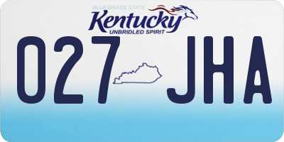 KY license plate 027JHA