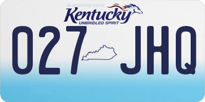 KY license plate 027JHQ