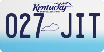 KY license plate 027JIT