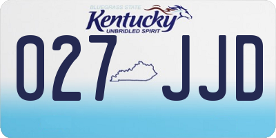 KY license plate 027JJD