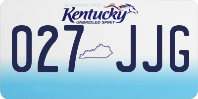 KY license plate 027JJG