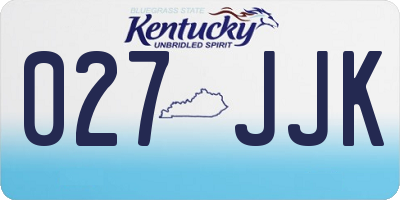 KY license plate 027JJK