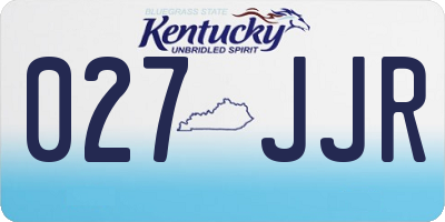KY license plate 027JJR