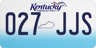 KY license plate 027JJS