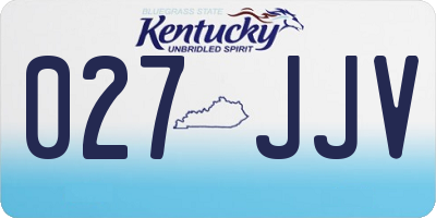 KY license plate 027JJV