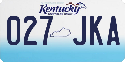 KY license plate 027JKA