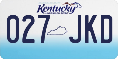 KY license plate 027JKD
