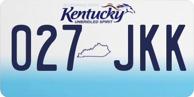 KY license plate 027JKK