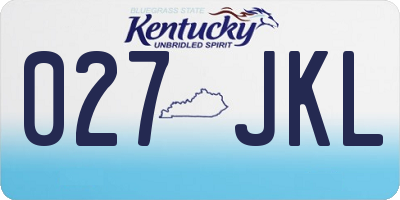 KY license plate 027JKL