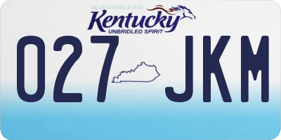 KY license plate 027JKM