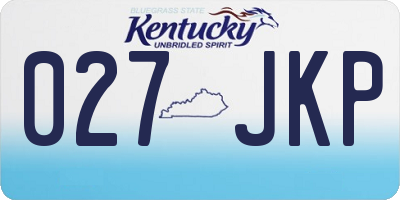 KY license plate 027JKP