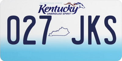 KY license plate 027JKS