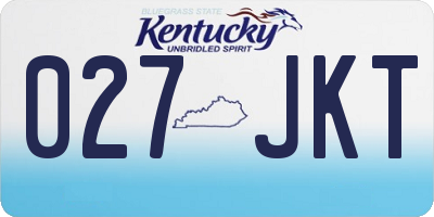 KY license plate 027JKT