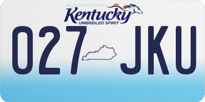 KY license plate 027JKU