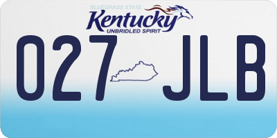 KY license plate 027JLB