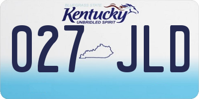 KY license plate 027JLD