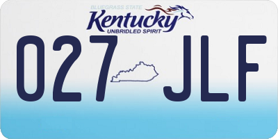 KY license plate 027JLF