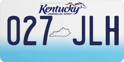 KY license plate 027JLH