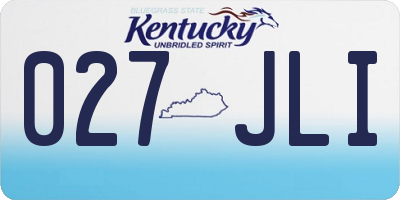 KY license plate 027JLI
