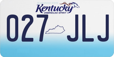 KY license plate 027JLJ
